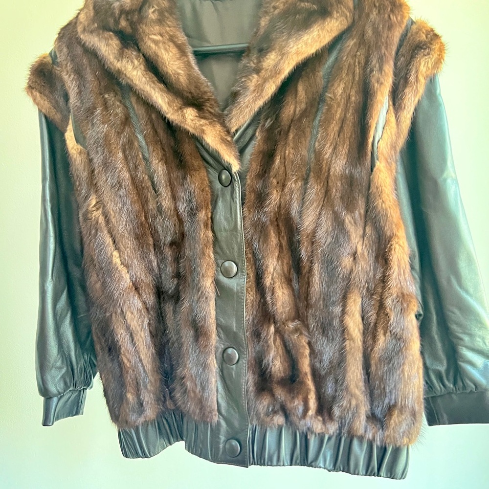 Fur and Leather Women's Jacket